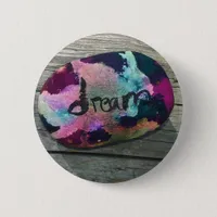 Dream Rock I painted with alcohol and India ink. Pinback Button