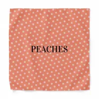 Pretty Peach Polka Dot Pattern Chic Custom Pet Dog Bandana