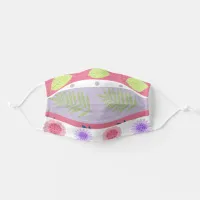 Cute Trendy Pretty Girly Pastel Flowers & Foliage Adult Cloth Face Mask