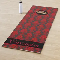 Elegant, Vintage, Victorian Damask Personalized Yoga Mat