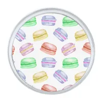 Colorful Cookies Macarons Dessert Silver Finish Lapel Pin