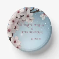 Elegant Floral Blossom Wedding Invitation Design Paper Bowls