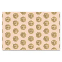 Peace & Joy, Pink and Gold Christmas Holiday Tissue Paper