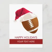 Christmas football Ball Santa Hat postCards