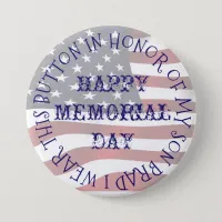 In Honor of your Service Military Button