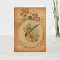 Bull Finch Digital Art Card