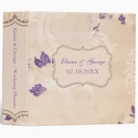 Rustic Shabby Chic Purple Vintage Wedding Planner Binder