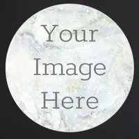 Create Your Own White Quartz Sparkle Marble Classic Round Sticker