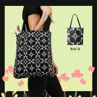 Abstract Monochrome Bokeh Dots Pattern Tote Bag