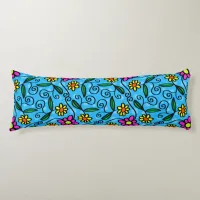 Abstract Floral Body Pillow