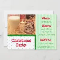 Red and Green Cookies Christmas Party Invitation