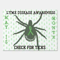 May is Lyme Disease Awareness  Month Tick Sign