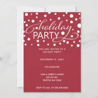 Confetti holiday party invitations