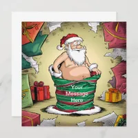 Funny Dirty Santa Christmas Collection Invitation