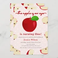 Apple of Our Eye First Birthday Invitation