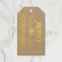 Christmas Elegant, Victorian Personalized Foil Gift Tags