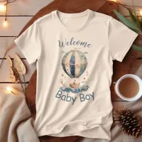 Hot Air Balloon Nautical Boy Baby Shower T-Shirt