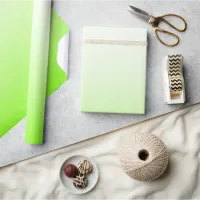 Modern Minimalist Chartreuse to White Ombre Wrapping Paper