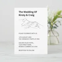 Catbells Lake District Wedding Invitation