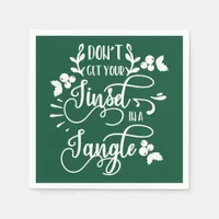 dont get your tinsel in a tangle christmas paper napkins