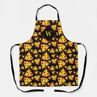 Pepperoni Pizza Slices Funny Pizzeria Chef Black Apron