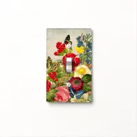 Vintage Flower Bouquet with Butterflies Light Switch Cover