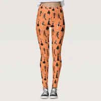 Witch Bloody Cocktail Hart Skeleton Hand Halloween Leggings