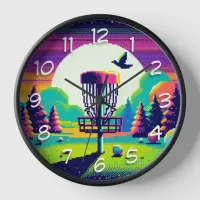 Pixel Art Disc Golf Course Clock