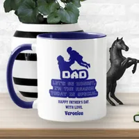 Funny Father's Day Personalized Name Blue Mug