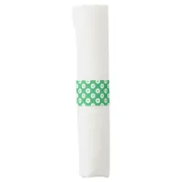 Whimsical Polka-Dotted Green and White Napkin Bands