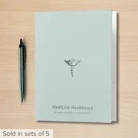 Healthcare Caduceus Logo Pocket Folder