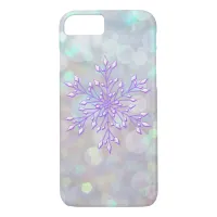 *~* Winter Wonderland Bokeh Snowflake iPhone 8/7 Case