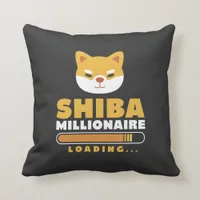 Crypto Millionaire Loading  Throw Pillow