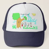 Add your Child's Artwork to this  Trucker Hat