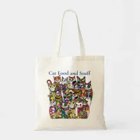 Cat Crazy Clowder of cats, colorful gift Tote Bag