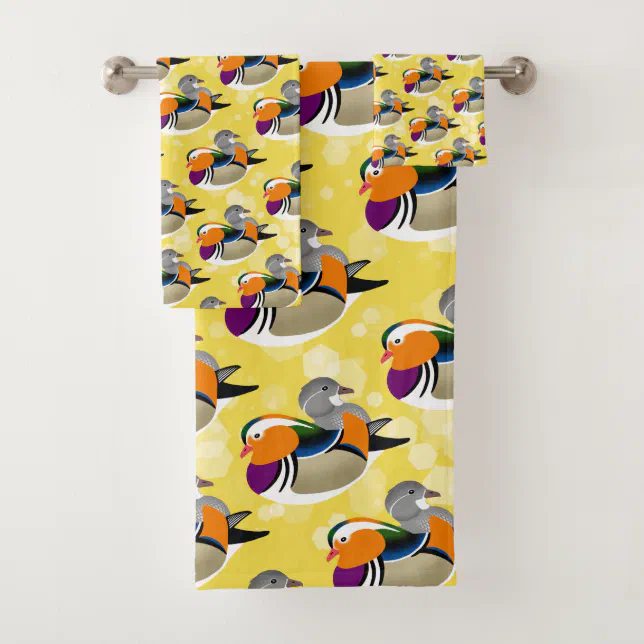 Beautiful Mandarin Ducks Bath Towel Set