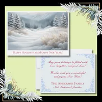 Snowy Winter Landscape Holiday Card