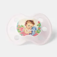 Vintage Baby Girl Teddy Bear Pacifier