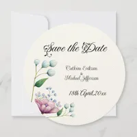 Elegant Floral Wedding Soft Botanical Romance Save The Date