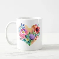 Floral Heart with Aunt Quote Coffee Mug