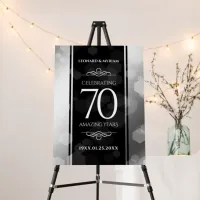Elegant 70th Platinum Wedding Anniversary Foam Board
