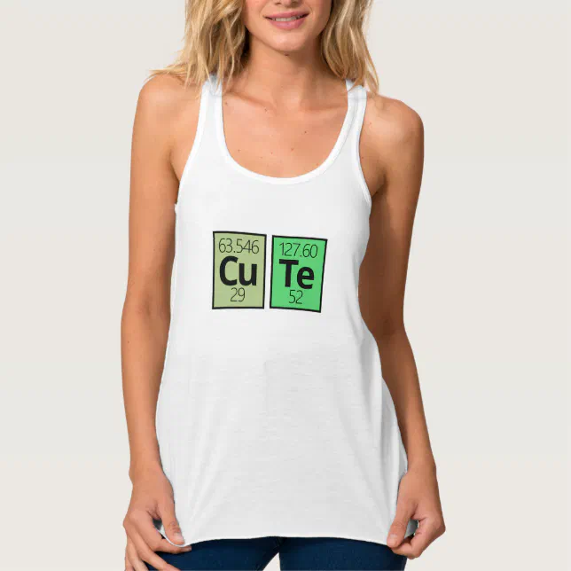 Cute Periodic Table Element Symbols Tank Top