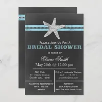 chalkboard starfish beach Bridal shower Invite