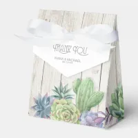 Succulents and Rustic Wood Wedding ID515 Favor Boxes