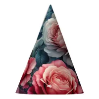 Timeless Rose Floral Charm Party Hat