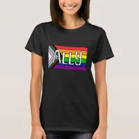 LGBTQIA+ Ally | Rainbow Flag T-Shirt