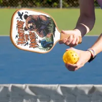 Funny Bear Hunting Pickleball Paddle