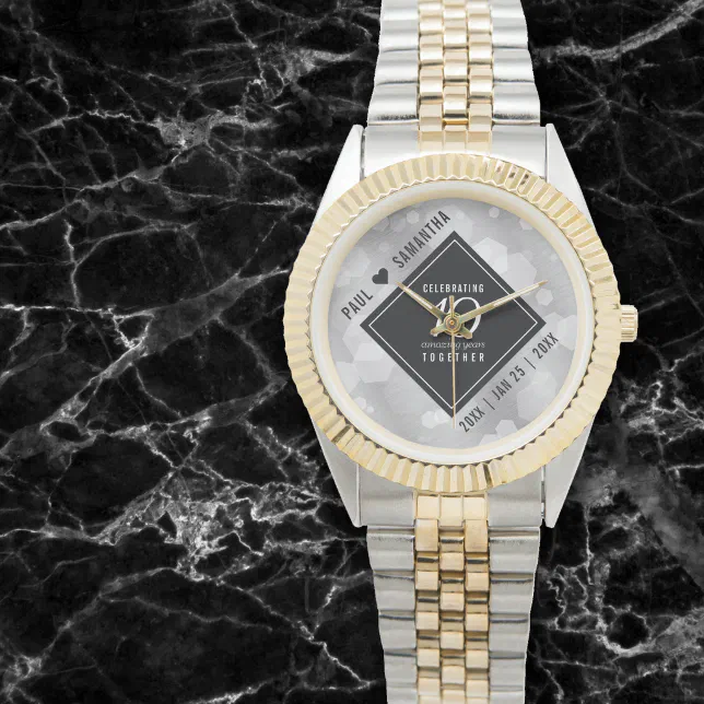 Elegant 10th Tin Wedding Anniversary Watch