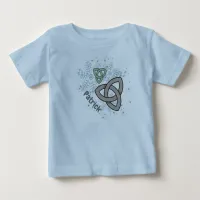 Blue Winter Celtic Knots and Snowflakes Baby T-Shirt