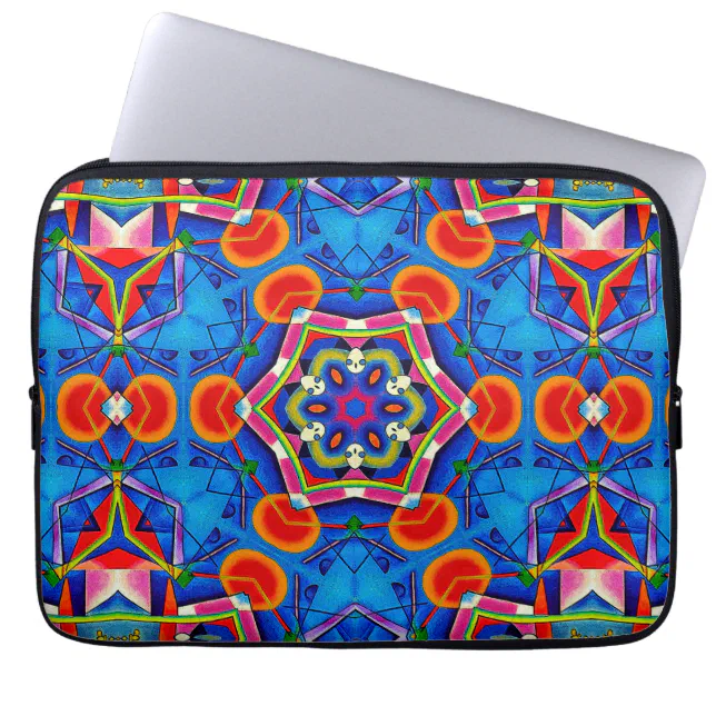 Kaléidoscope peinture à l’huile multicolore laptop sleeve